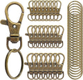 100PCS Swivel Snap Hooks with Key Rings, Premium Metal Swivel Lobster Claw by Sucrown