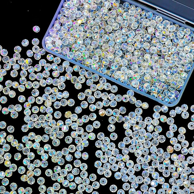 500 Pcs 6mm Round Crystal Glass Beads by Laopottbeads