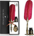 VANGOAL Vintage Carving Feather Pen Set, Glittering Quill Pen Set Antique by VANGOAL