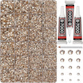 33000Pcs Tan Rhinestones for Bedazzling, Mixed Sizes 2-6mm Bedazzler Kit by Worthofbest