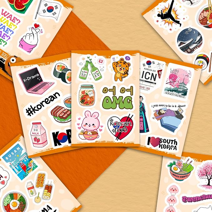 100Pcs South Korea Stickers for Luggage, Water Bottle - Image 6
