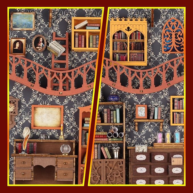 Book Nook DIY Miniature House Kit Adult Gift - Image 5