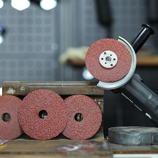 Aluminum Oxide Resin Fiber Sanding and Grinding Discs, 5” x 7/8”, 60 Grit - 25 Pack