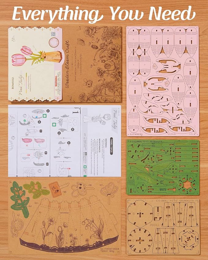 rowood Wooden Flower, 3D Puzzles - Image 6