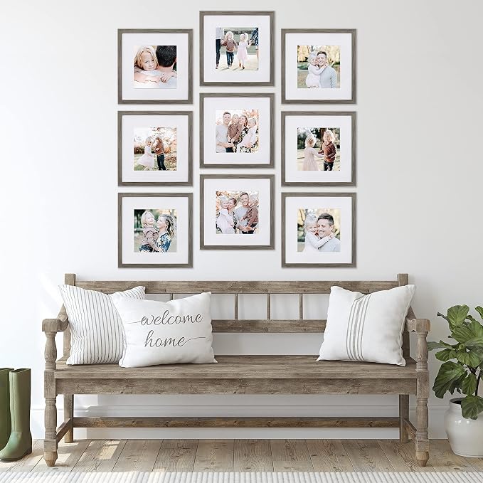 Sheffield Home 9 Piece Gallery Wall Frame Set, 12x12 Inch - Image 6