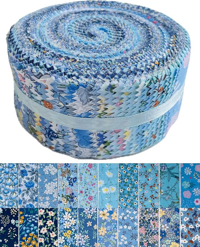 40 Strip Jelly Roll Fabric Strips - Image 5