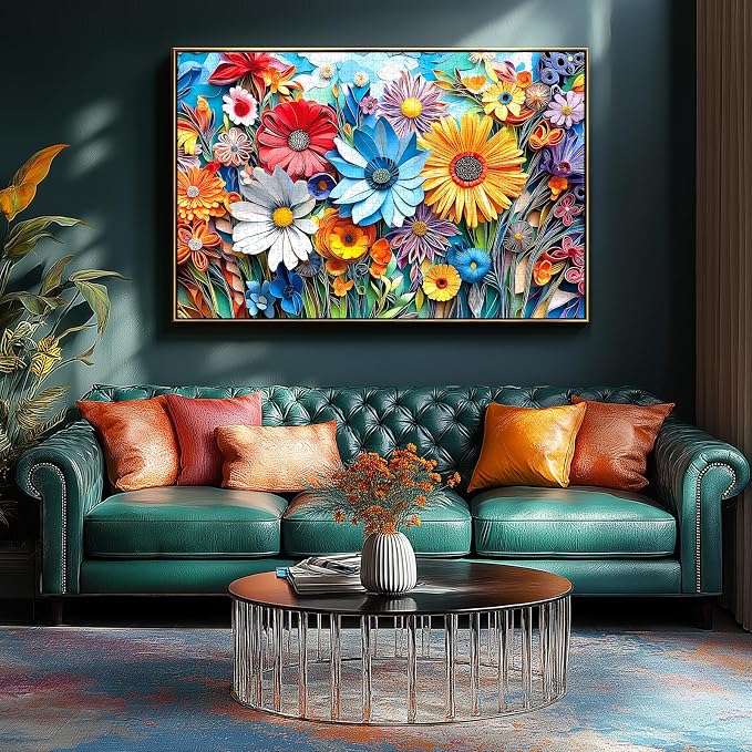 MINIWAN 500 Piece Puzzle for Adults, Colorful Wildflowers Jigsaw Puzzles | - Image 4