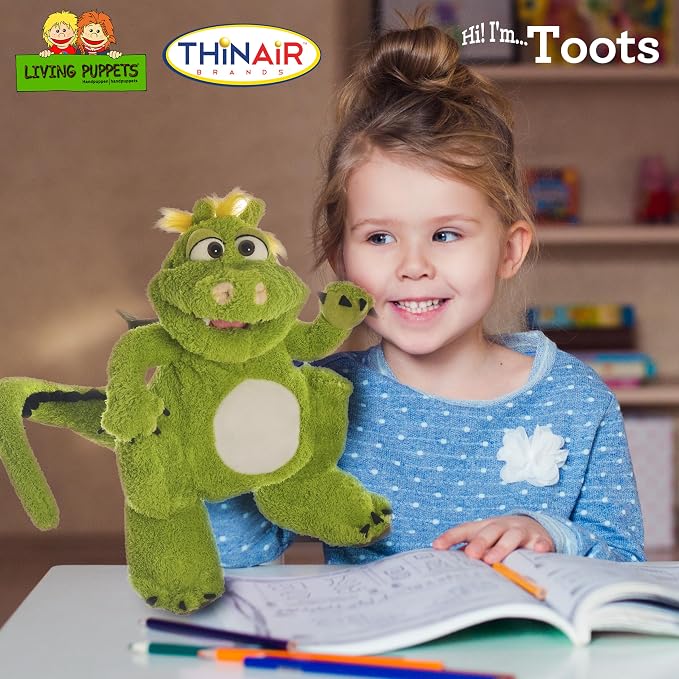 Living Puppets 14-Inch Big Green Dragon Hand Puppet - Image 3