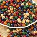 DAHI 1000PCS Colorful Wooden Beads 8mm Assorted Macrame Wooden Loose Spacer by DAHI