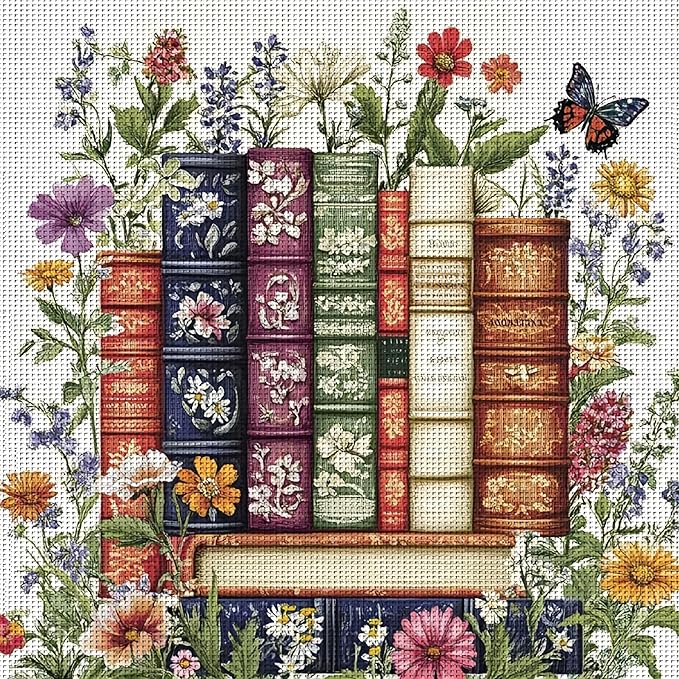 KYOQFVN Flower Stamped Cross Stitch Kits by KYOQFVN