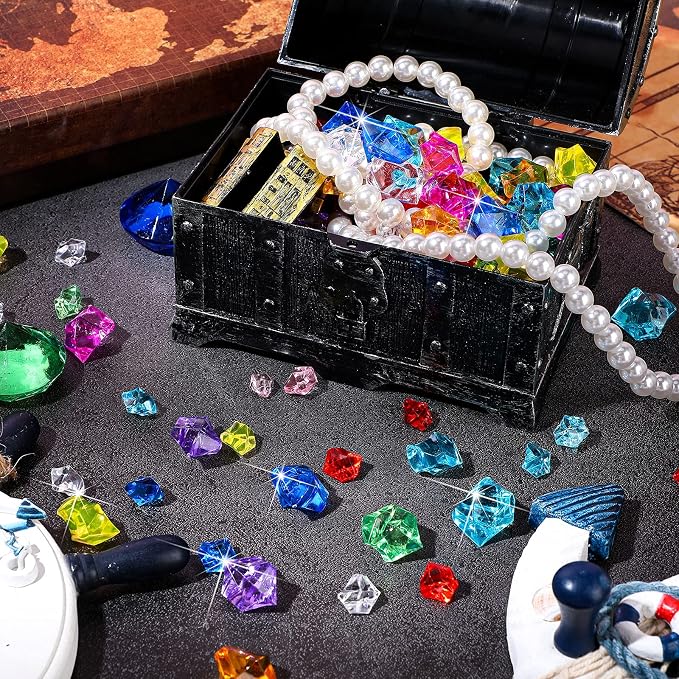 Syhood 570 Pcs 5 Sizes Multicolor Fake Acrylic Gems Crushed Ice Rocks Plastic - Image 3