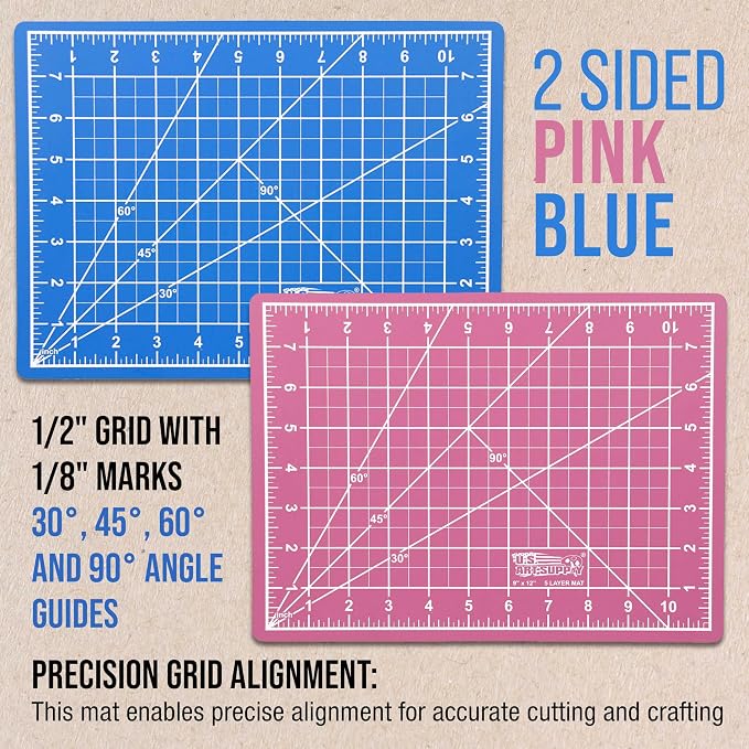 U.S. Art Supply 9" x 12" Self-Healing Cutting Mat 5-Ply - Image 3