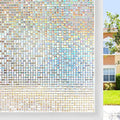 rabbitgoo Window Privacy Film, Mosaic Stained Glass Film, 17.5" x 157.4" | by rabbitgoo