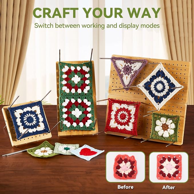 4-Pack 4.7" Crochet Blocking Boards - Image 8