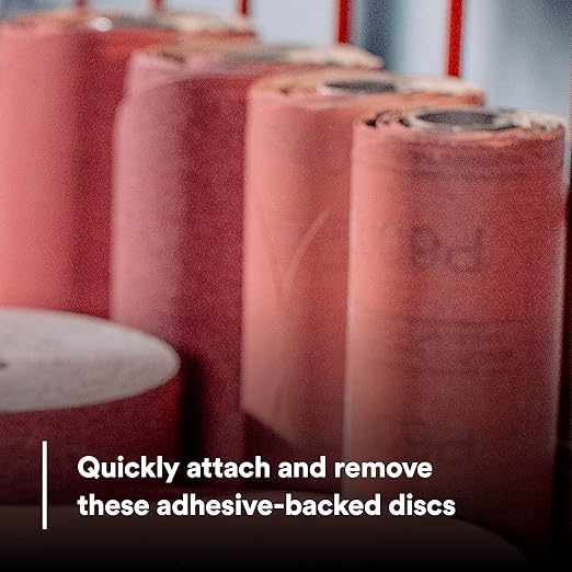 3M Stikit Red Abrasive Sanding Discs, 01113, No Hole, 6 in, 150+ Grade, Pack of 100 Discs, for Auto Sanding, Primer Sanding, E-Coat Sanding, P150