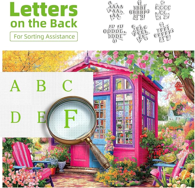 MINIWAN 500 Piece Pink Garden Greenhouse Jigsaw Puzzle - Image 3