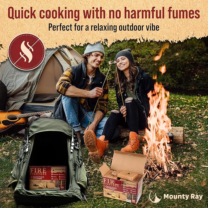 Fire Starters for Campfires - 100 pcs - Waterproof Fire Starter Sticks for Emergency Survival Kit Camping Outdoor Kitchen Indoor Fireplace Bonfire