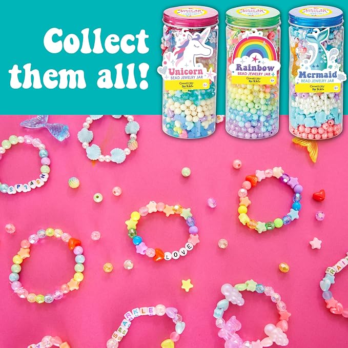 Creativity for Kids Mermaid Bead Jewelry Jar: Create 40+ Friendship Bracelets - Image 9