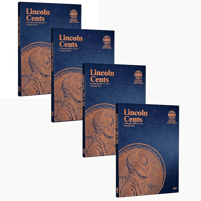 Whitman US Lincoln Cent Coin Folder Four Volume Set 1909 by Unknown
