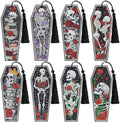 8 Pcs Gothic Skeleton Diamond Art Bookmarks Kit, Skull Halloween Diamond by CRASHOT