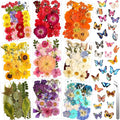 318 PCS Pressed Flowers Butterfly Stickers by Cruzix