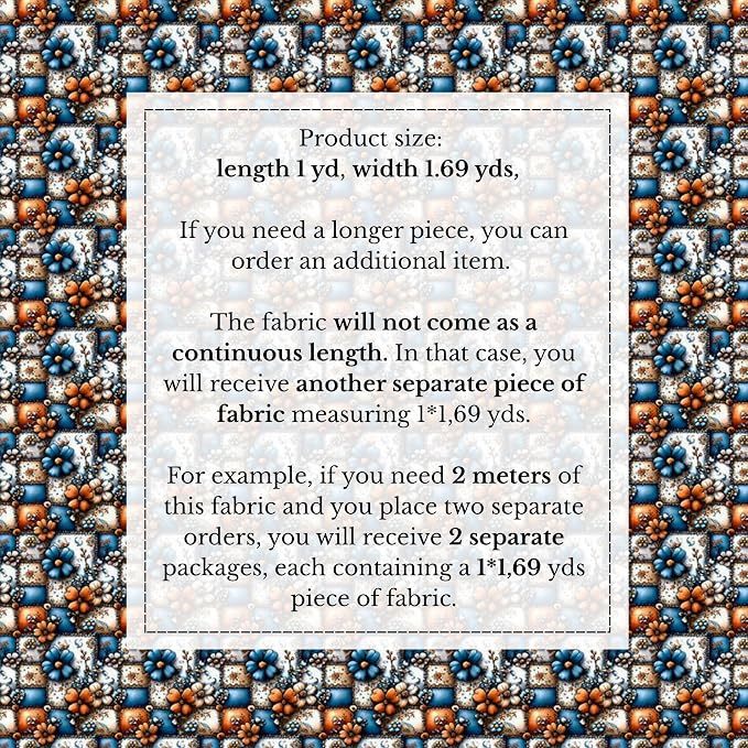 100% Cotton Fabric by the Yard – Turkish Quality Quilting & Sewing Fabric - Image 4