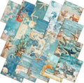 HunnmingRe 20 Pcs 10''x10'' Blue Coastal Beach Quilting Fabric Square Nautical by HunnmingRe