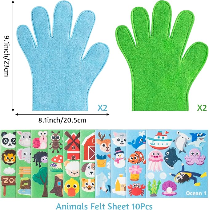 WATINC Animals Felt Story Finger Puppets - Image 2