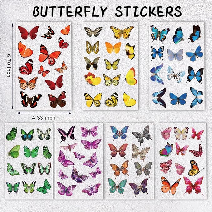 Arme Butterfly Stickers, Flower Stickers - Image 3