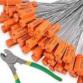240 Pieces Security Cable Seals, Metal Number Security Tags for Truck, Trailers, Cargo, Containers, Vans, Oil Tank, Milk Vehicle (Orange, 240 Pack)