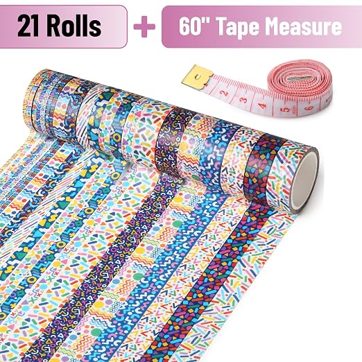 Mr. Pen- Washi Tape Set, 21 Rolls, 5 Yards/Roll | Washi Tape - Image 2