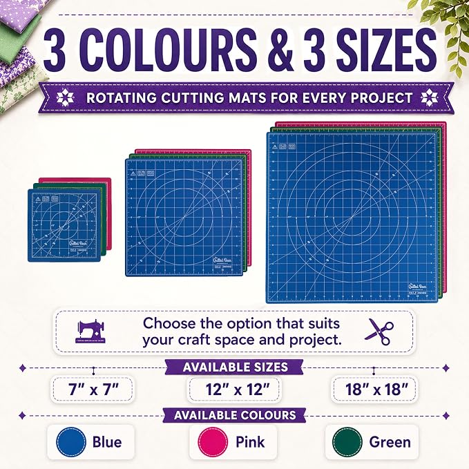 The Quilted Bear Rotating Cutting Mat 18" x 18" - Image 2