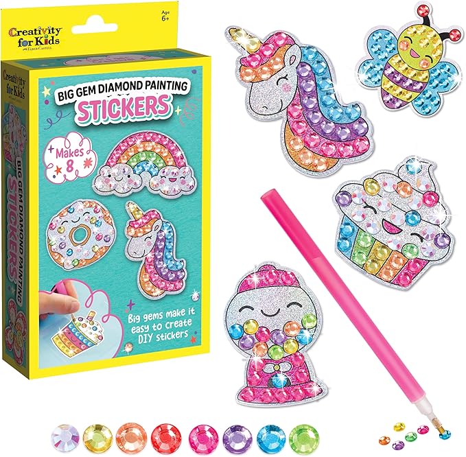 Creativity for Kids Big Gem Diamond Painting Stickers Mini Craft Kit: Create 8 by CreativityforKids