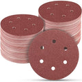 100 PCS 6 Inch Sanding Discs 60 Grit Hook and Loop Sandpaper, Round Orbital Sand Paper Discs for Sander