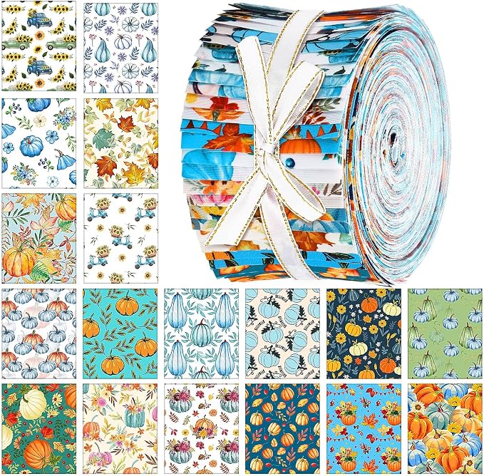 Hosuly 40 Pcs Colored Pumpkin Jelly Fabric by Hosuly