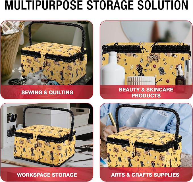 SINGER Sewing Basket with Sewing Kit Accessories - Image 3