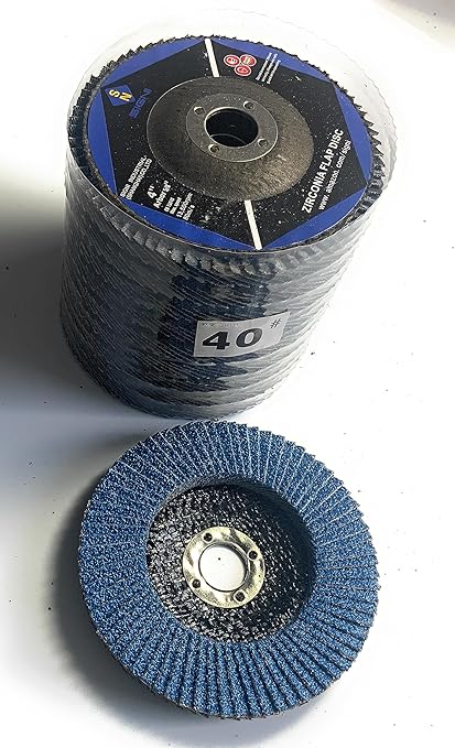 SIGNI 4" x 5/8" Premium Zirconia Flap Discs T27 10-Pack (Grit 40#)