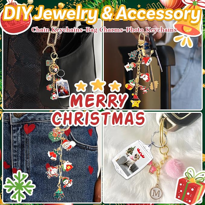 Namifin 374 Pcs Christmas Keychain Making Kit - Image 4