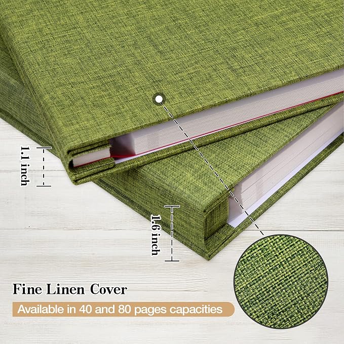 potricher Large Photo Album Self Adhesive 3x5 4x6 5x7 8x10 10x12 Pictures Linen - Image 5