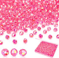 BONNY BOXX 500pcs 8mm Acrylic Faceted Round Crystal Beads Transparent Pink AB by BONNY+BOXX