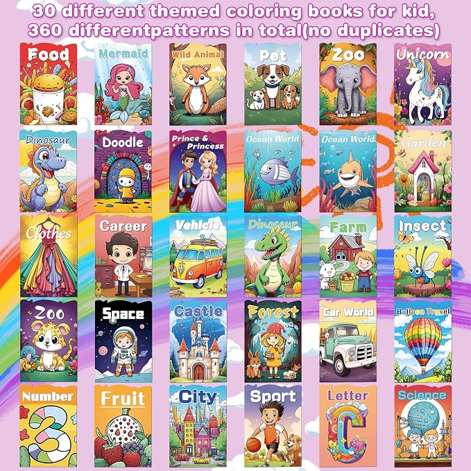 30Pcs Bulk Coloring Books for Kids Ages 3-4 4-8 8-12 Large Print Coloring Books - Image 5