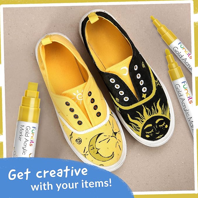5 Acrylic Gold Paint Pen Metallic - Image 4