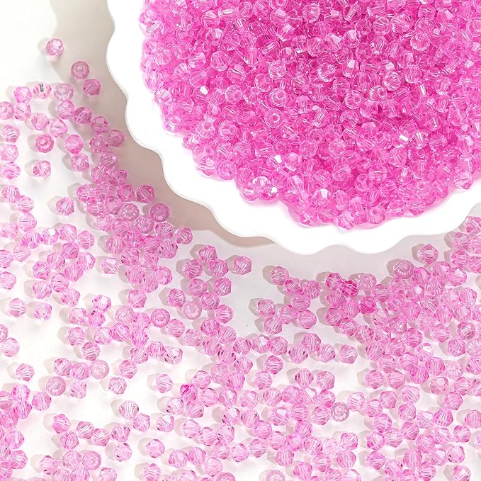 1000PCS Bicone Crystal Beads 4mm Glass Faceted Spacer Beads Bulk by Kalumy