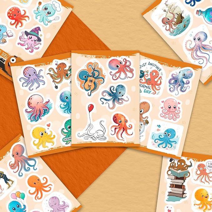 100Pcs Octopus Stickers and Decals Waterproof - Image 7