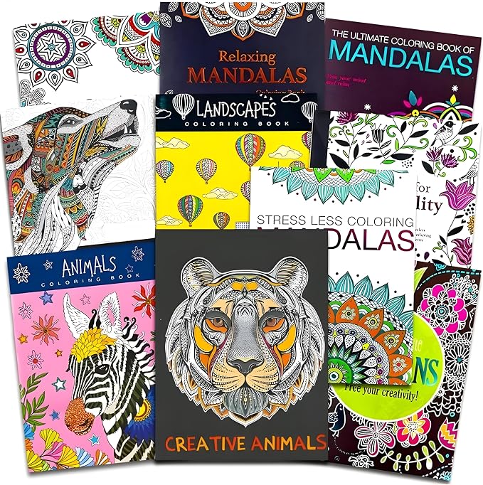 Adult Coloring Book Bundle by Unknown