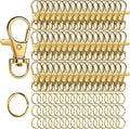 LEOBRO 100PCS Lobster Claw Clasps and Key Rings, Jewelry Making, Art Crafts by LEOBRO