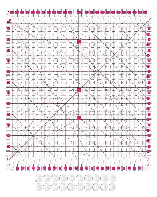 Quilting Ruler- 12.5 * 12.5" Slotted Rulers - Image 2