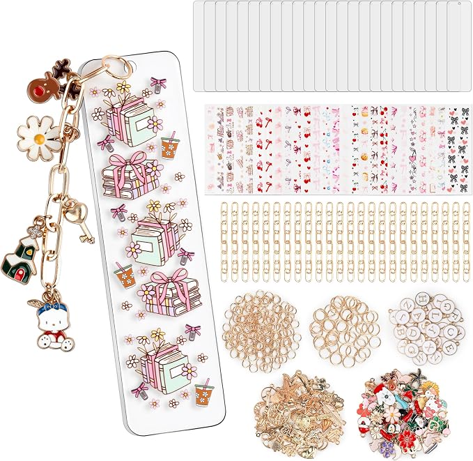 400 Pcs Bow Acrylic Bookmark Blanks Thicken 24 DIY Bookmark Making 26 Bow UV by HOMAR