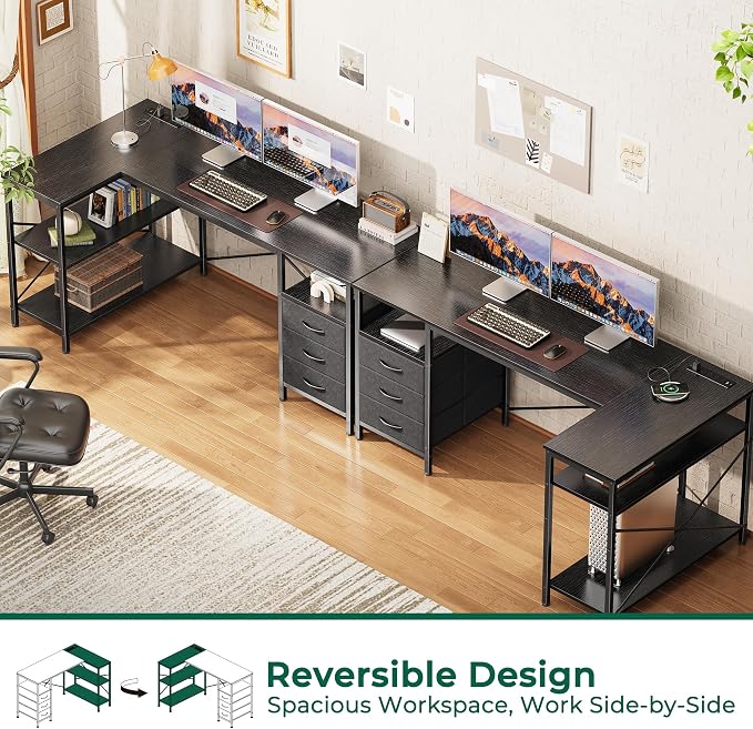 Huuger L Shaped Office Desk - Image 4