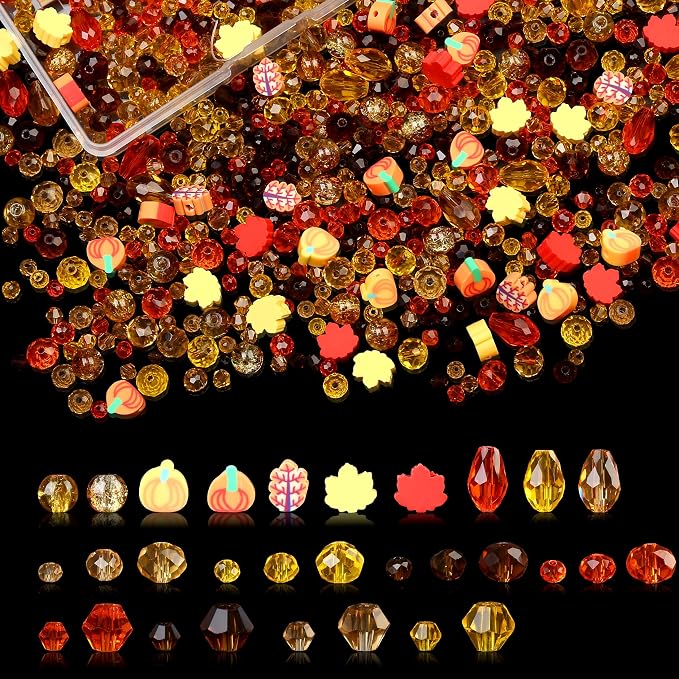 ZHIYUXI 1150PCS Orange Beads Fall Beads by VisittheZHIYUXI